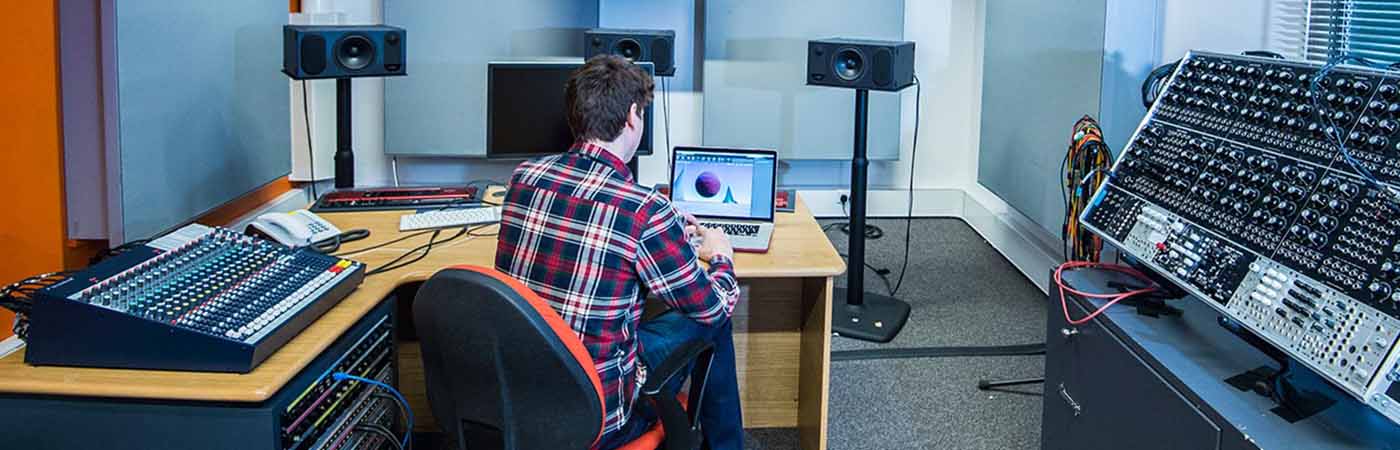 Panoramic view of Studio Three speakers